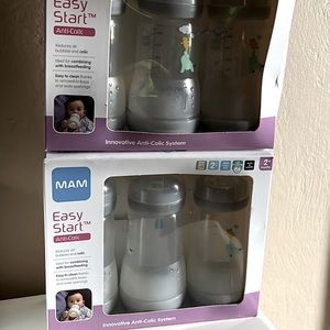 ❗️New In Boxes❗️ MAM Easy Start bottles with nipples. (6)